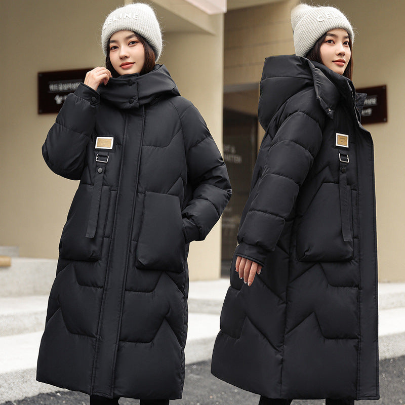 Quilted Puffer Coat with Detachable Hood