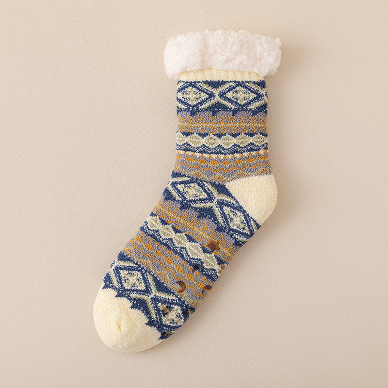 Thickened Lambswool Silicone Non-slip Floor Socks