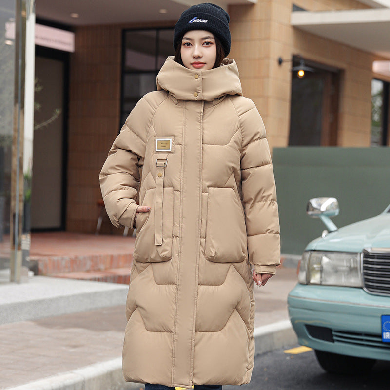 Quilted Puffer Coat with Detachable Hood