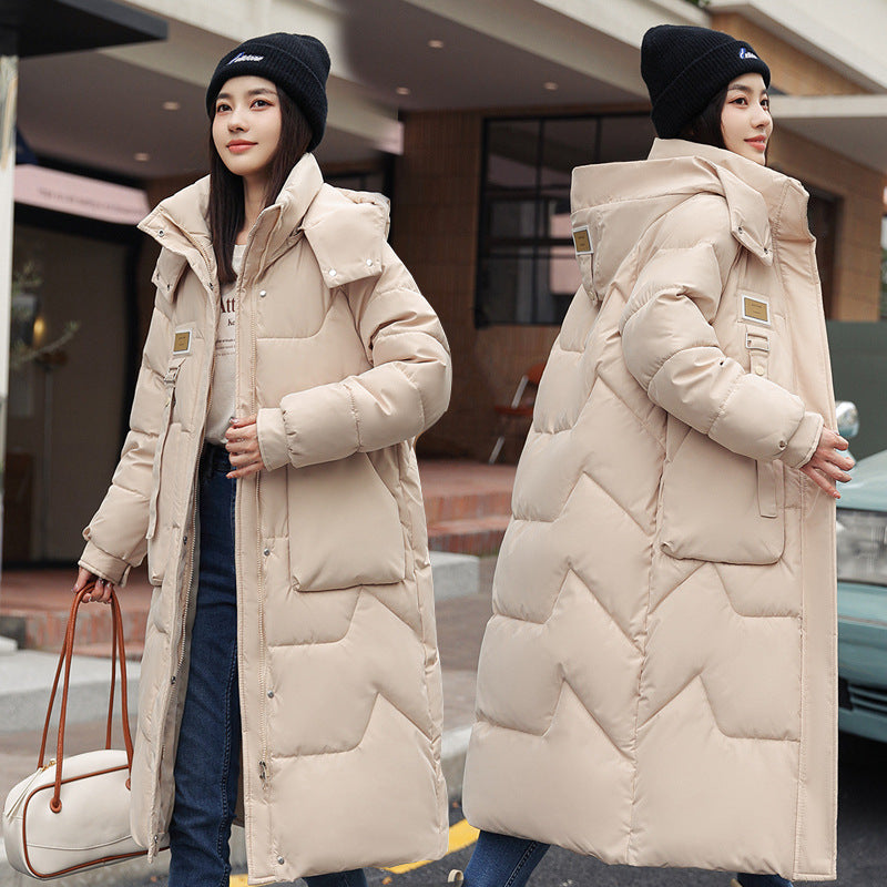 Quilted Puffer Coat with Detachable Hood