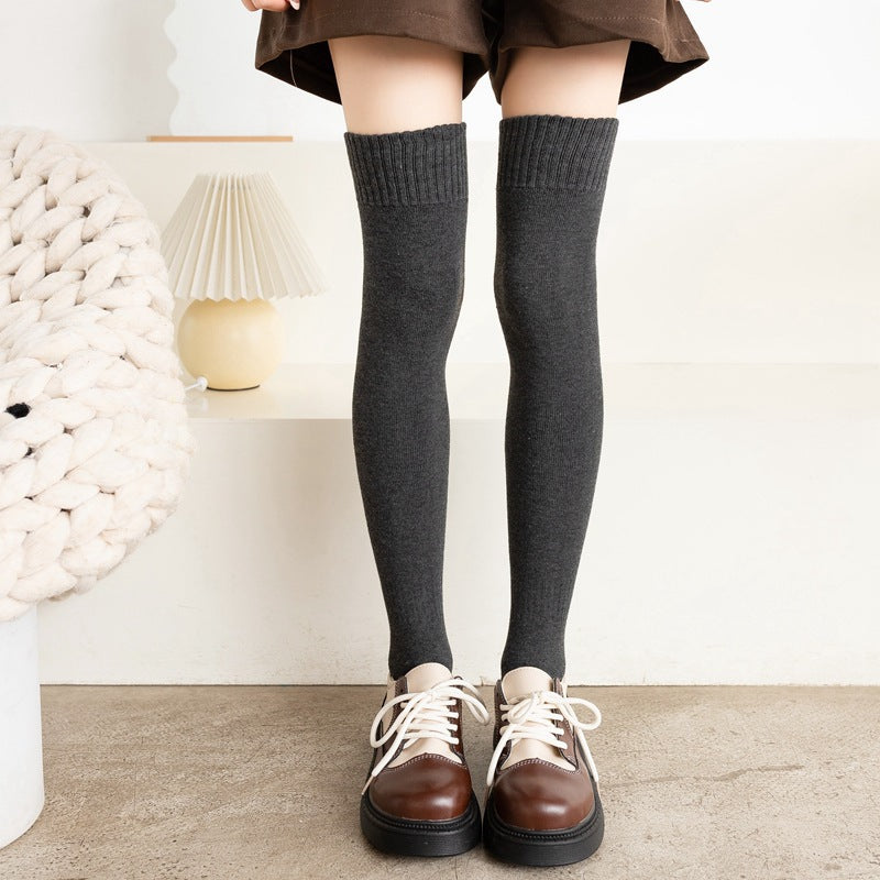 Womens Winter Fleece-lined Extra-thick Over-the-knee Thermal Socks