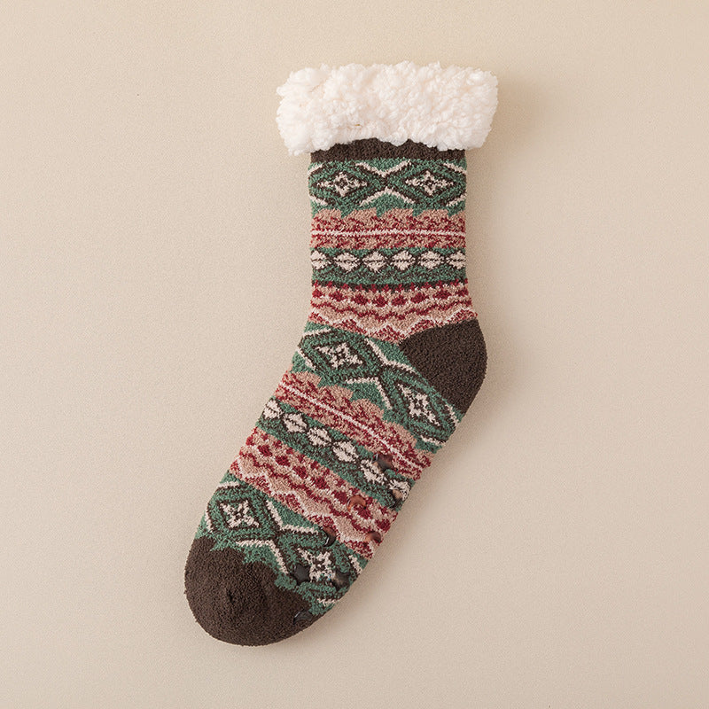 Thickened Lambswool Silicone Non-slip Floor Socks