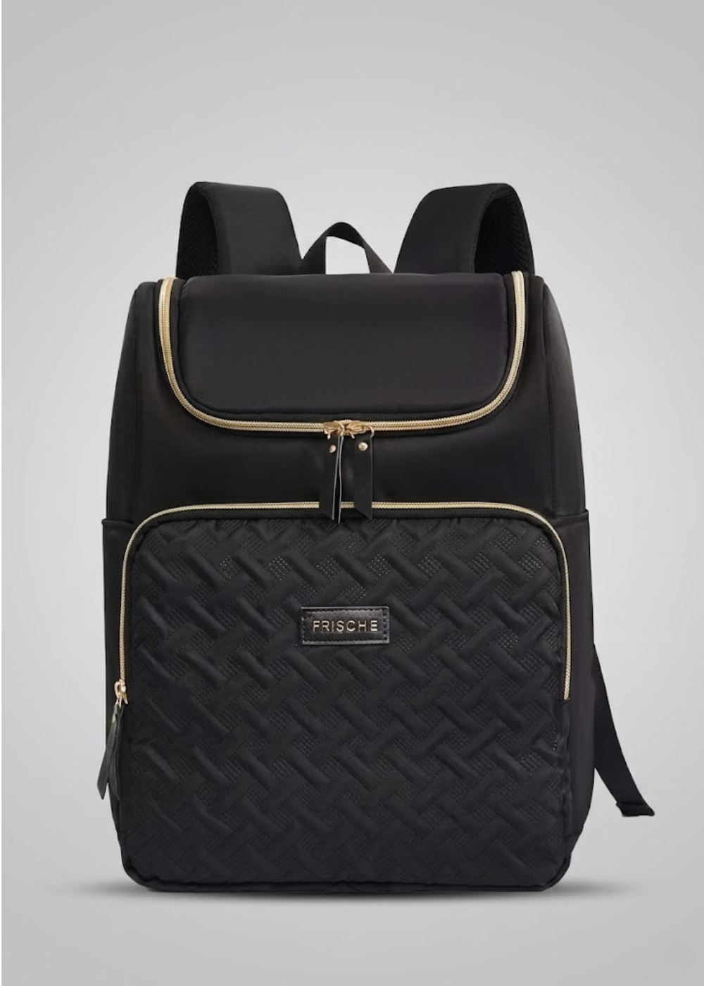 Insulated Quilted Lunch Backpack 17L in Black