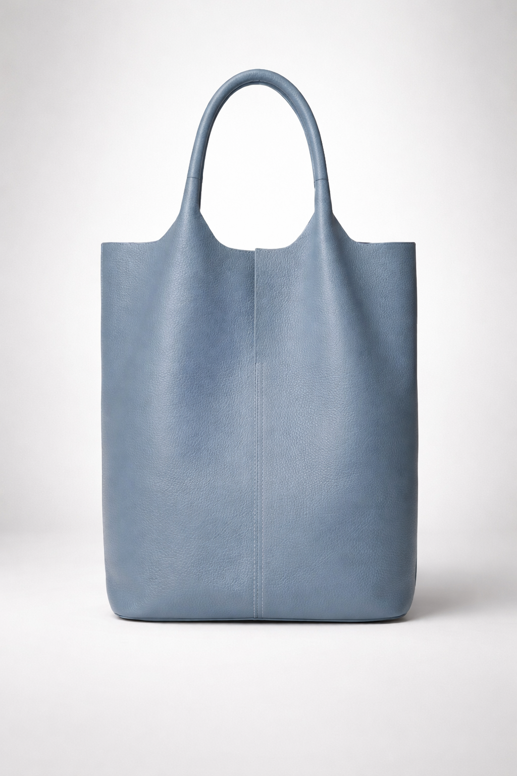 Blue Leather Everyday Tote