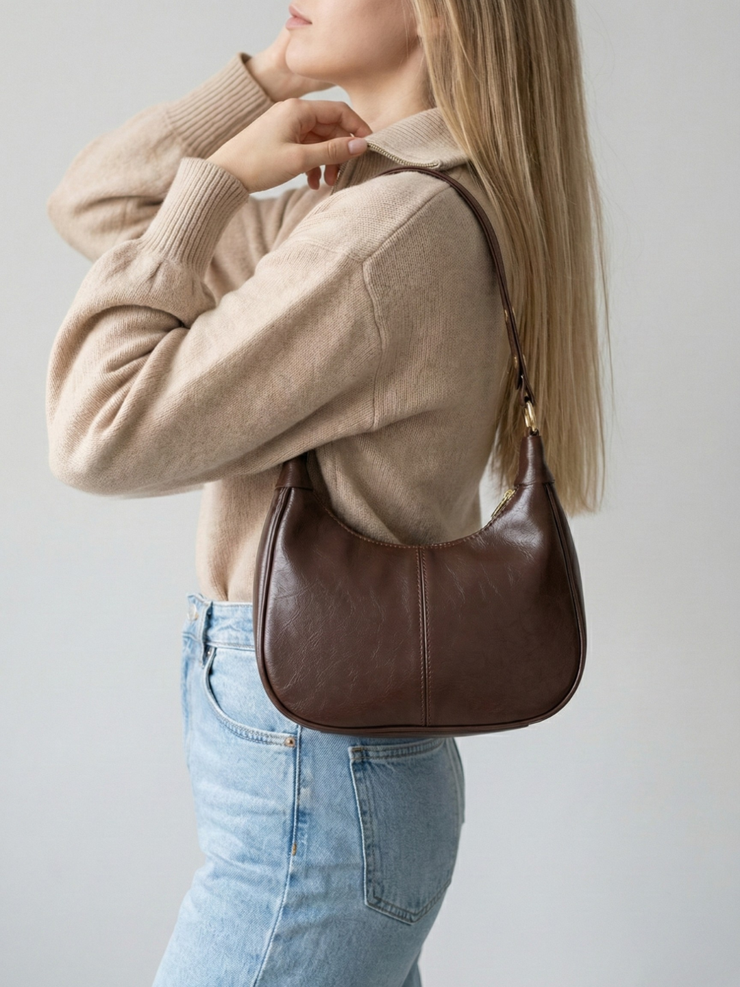 Small Brown Hobo Bag