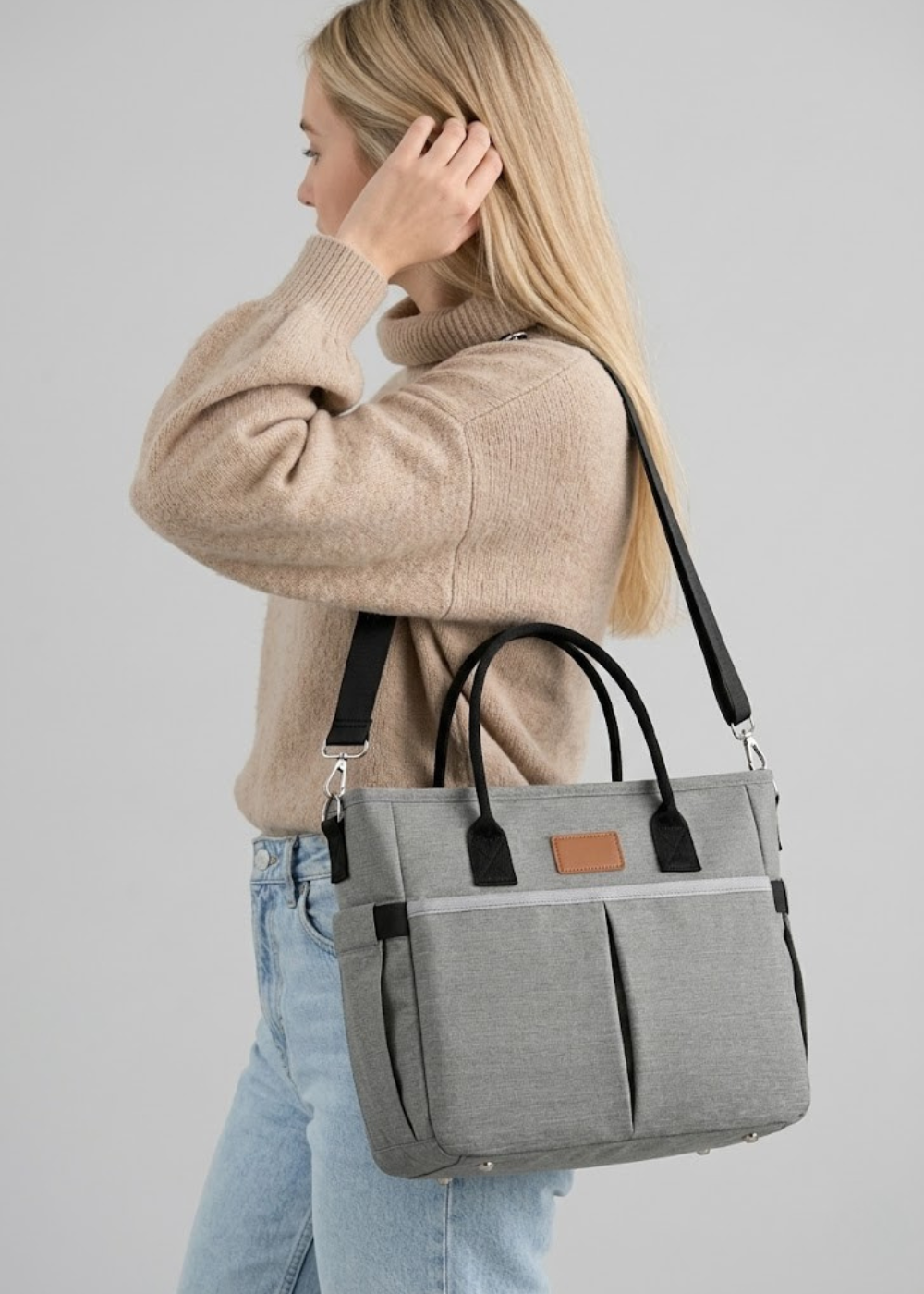 Insulated Lunch Tote in Grey