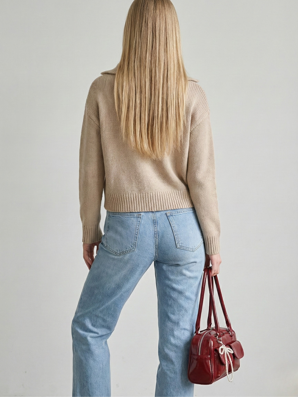 Compact Red Shoulder Bag