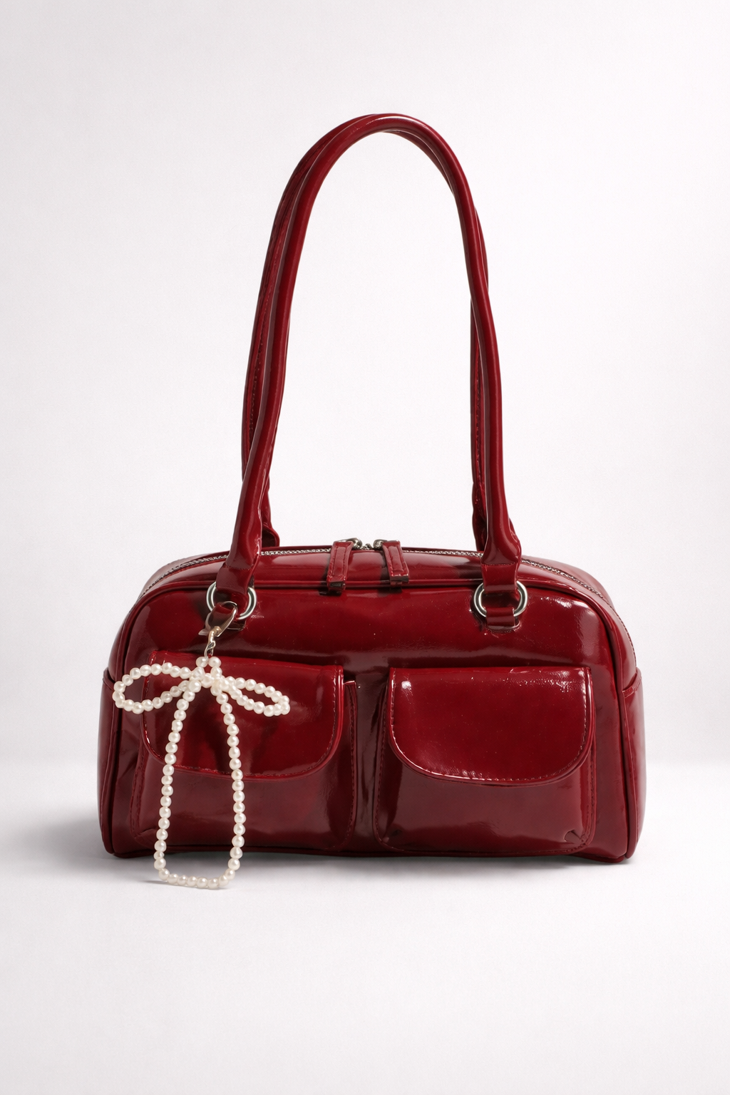 Compact Red Shoulder Bag