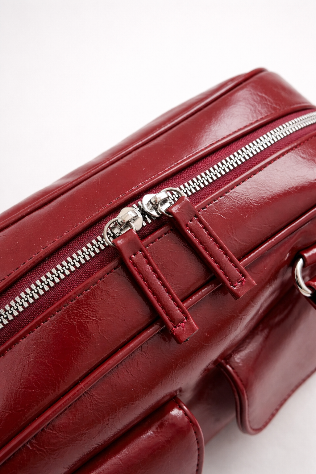 Compact Red Shoulder Bag