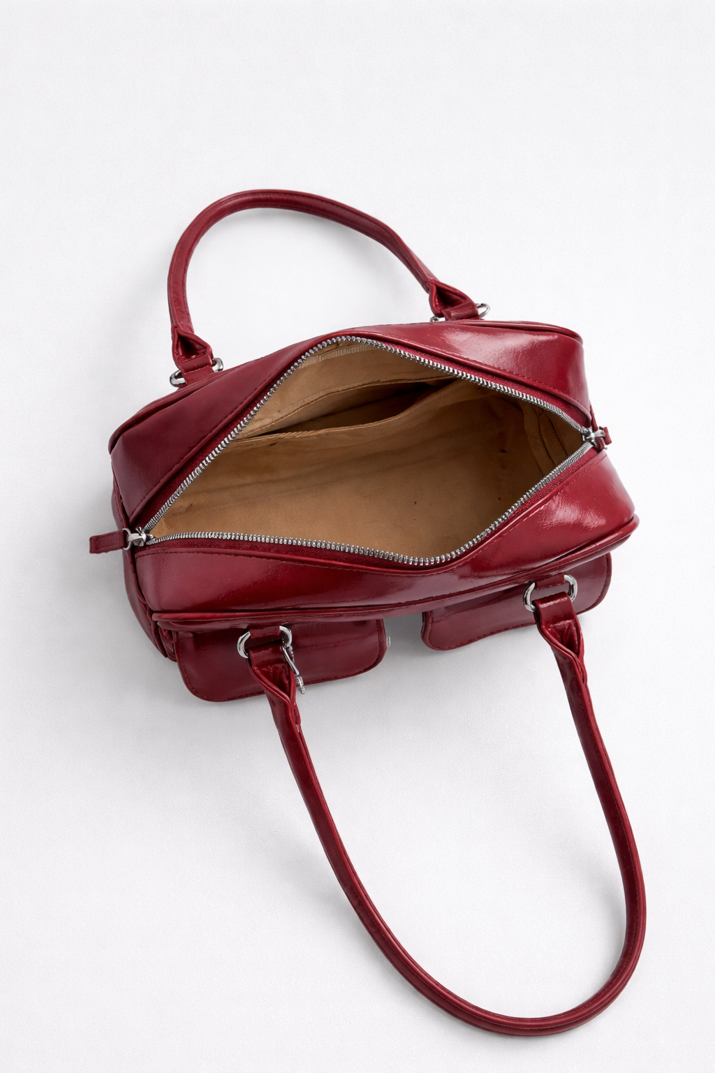 Compact Red Shoulder Bag