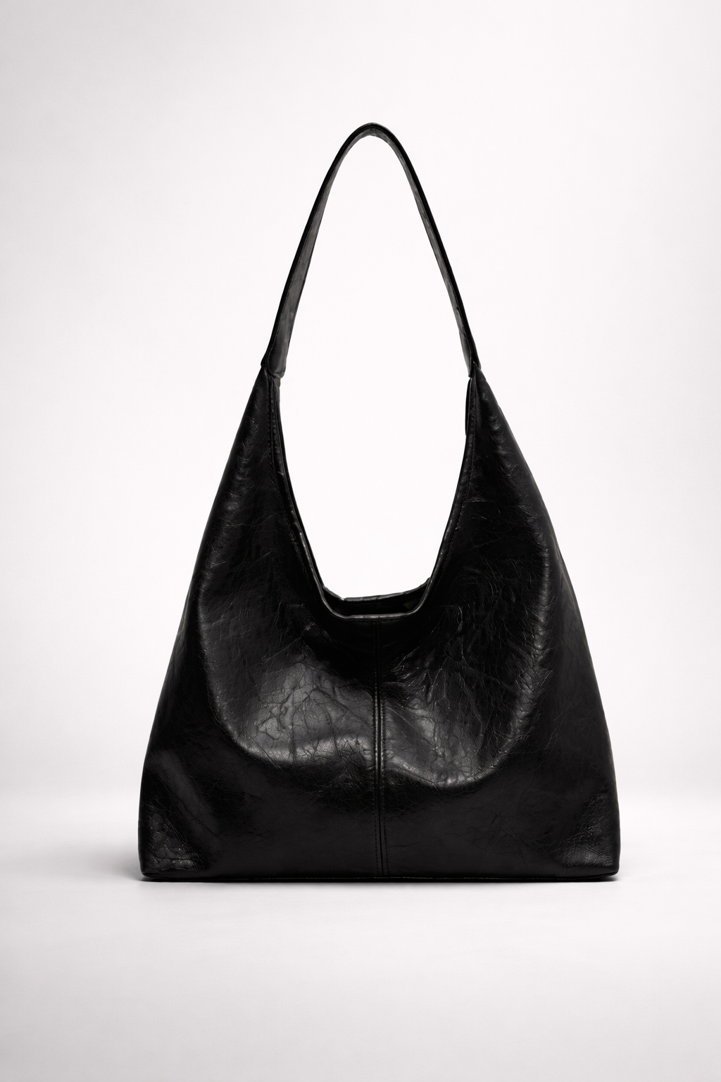 Large Black Slouchy Hobo Bag