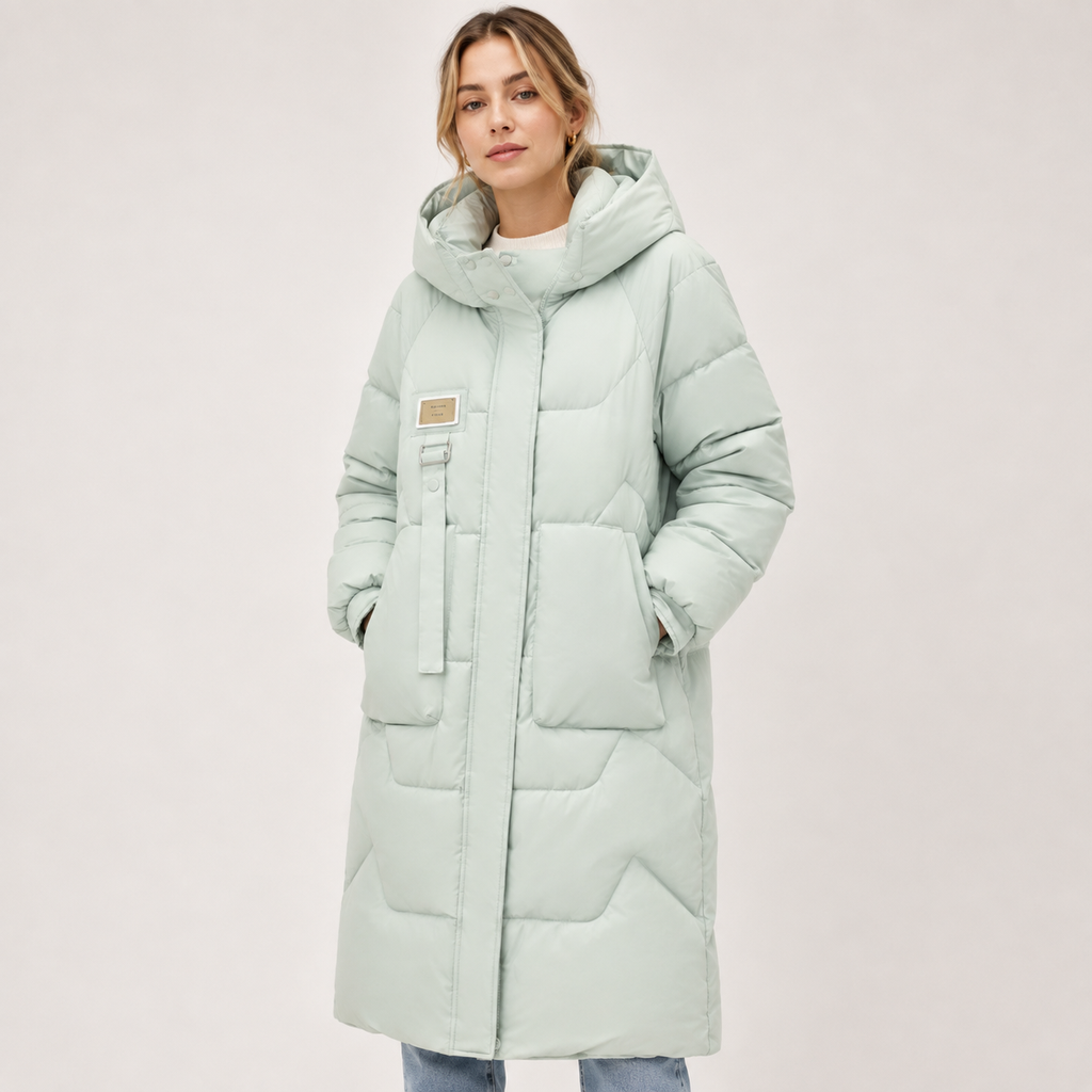 Quilted Puffer Coat with Detachable Hood
