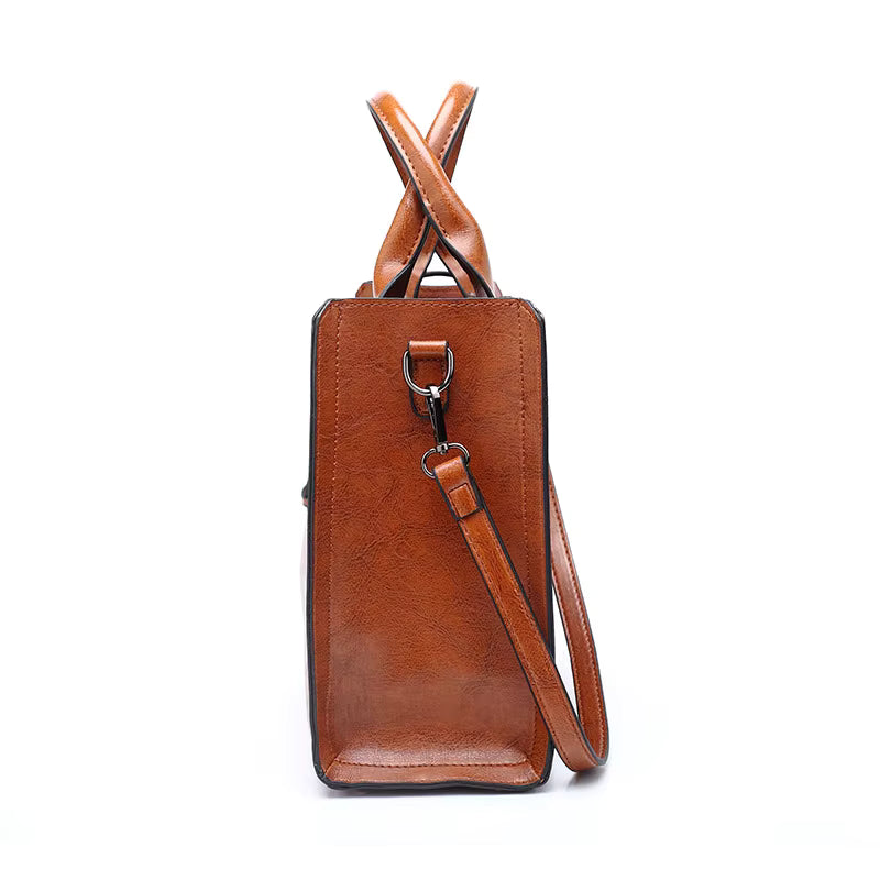 Structured Vegan Leather Tote