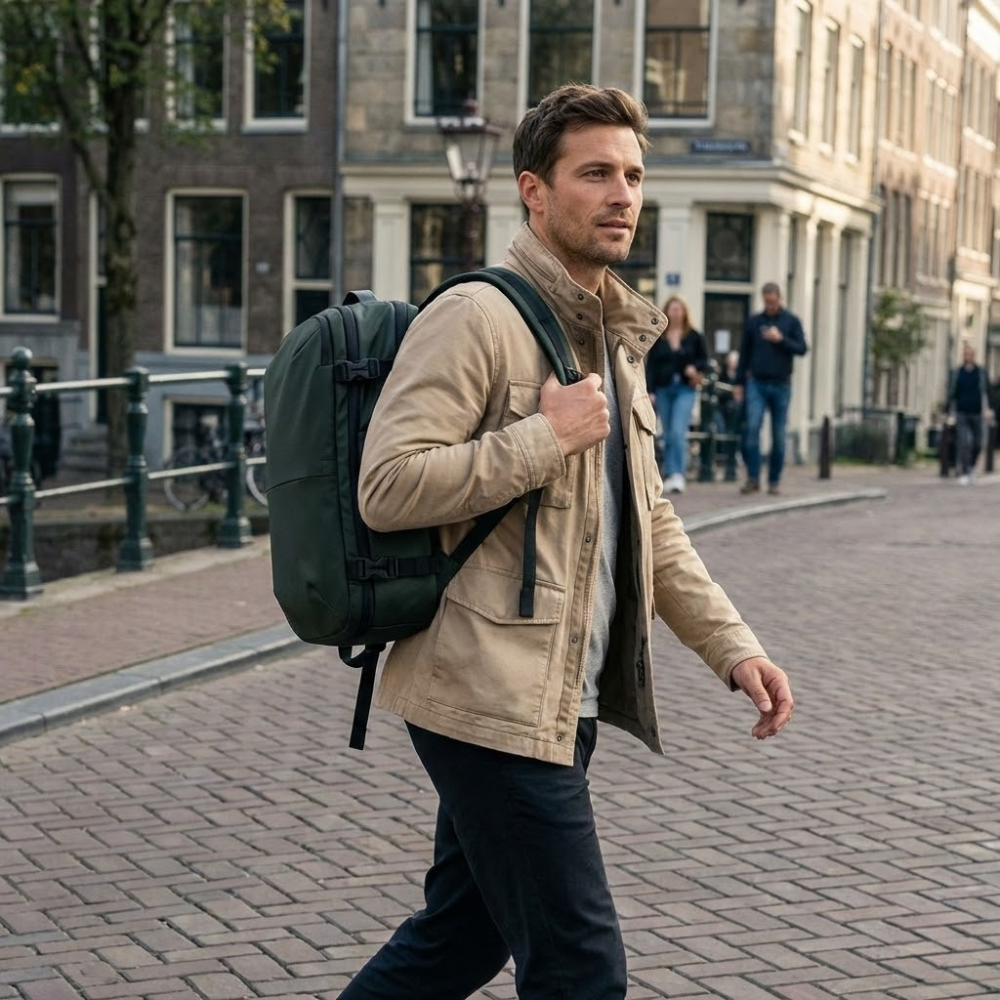 Water-Resistant Compression Travel Backpack 60L