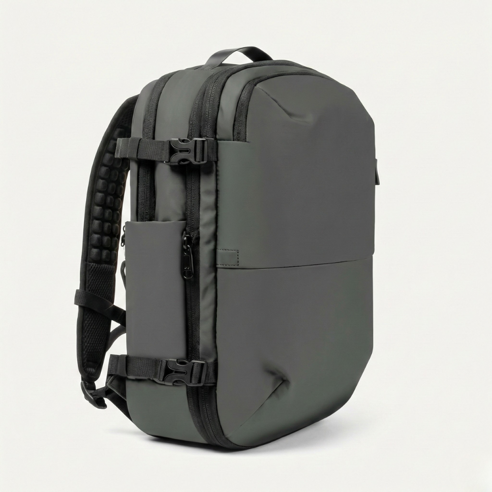 Water-Resistant Compression Travel Backpack 60L in Grey