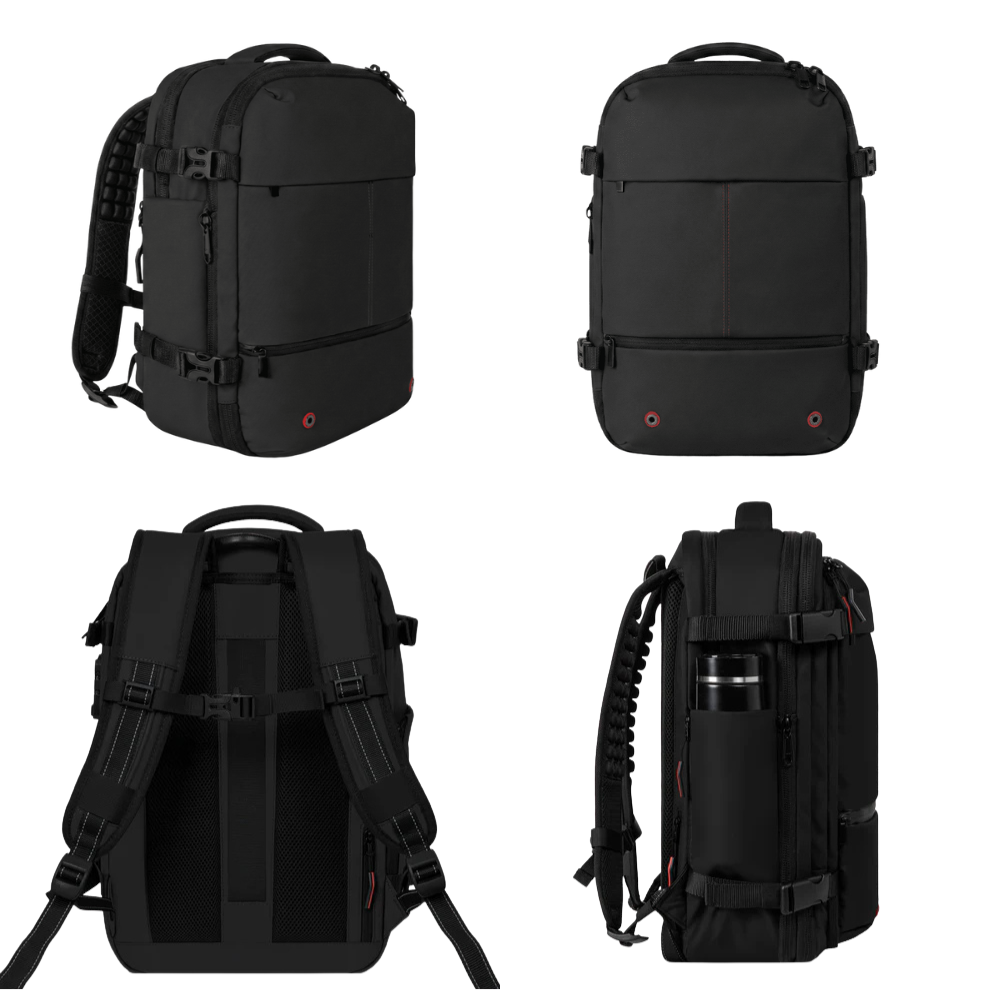 Compression Travel Backpack 60L in Black