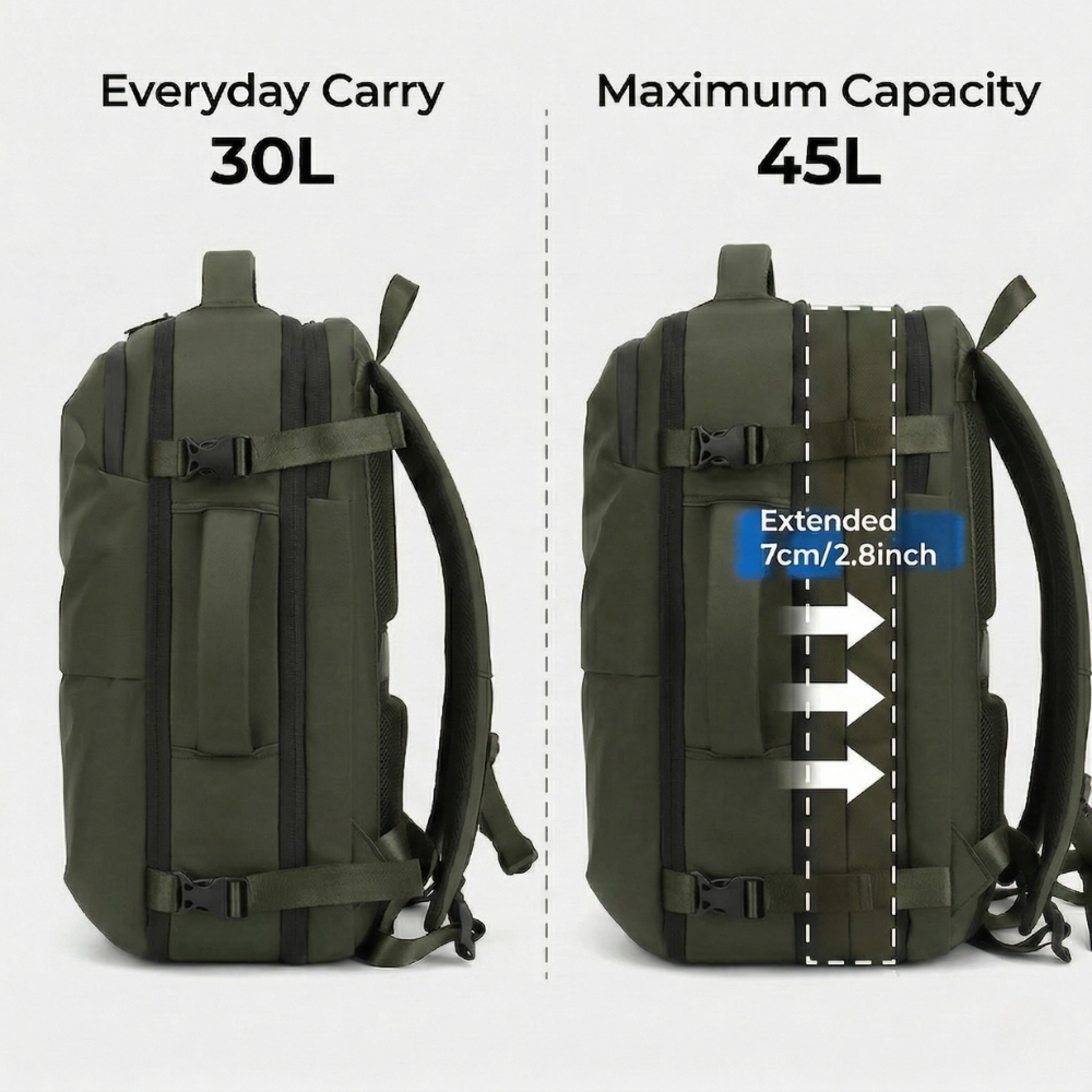 Compression Cabin Backpack 45L in Grey