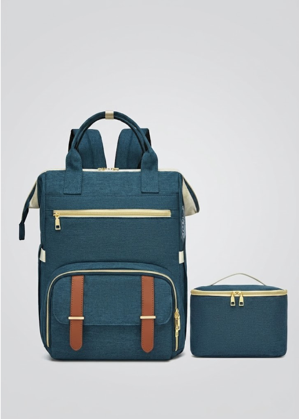 2-in-1 Laptop Backpack with Detachable Lunch Box in Blue
