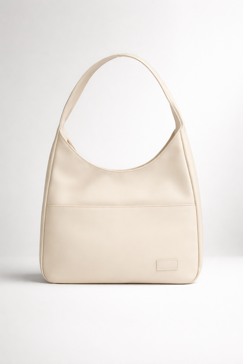 Compact Structured Shoulder Bag in White