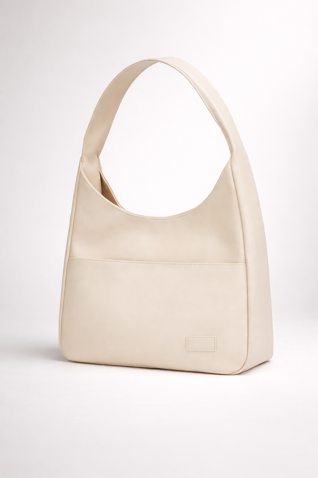 Compact Structured Shoulder Bag in White
