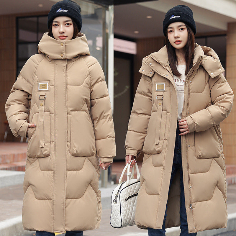 Quilted Puffer Coat with Detachable Hood