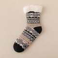 Thick nordic slipper socks in black