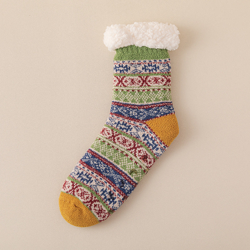 Thickened Lambswool Silicone Non-slip Floor Socks