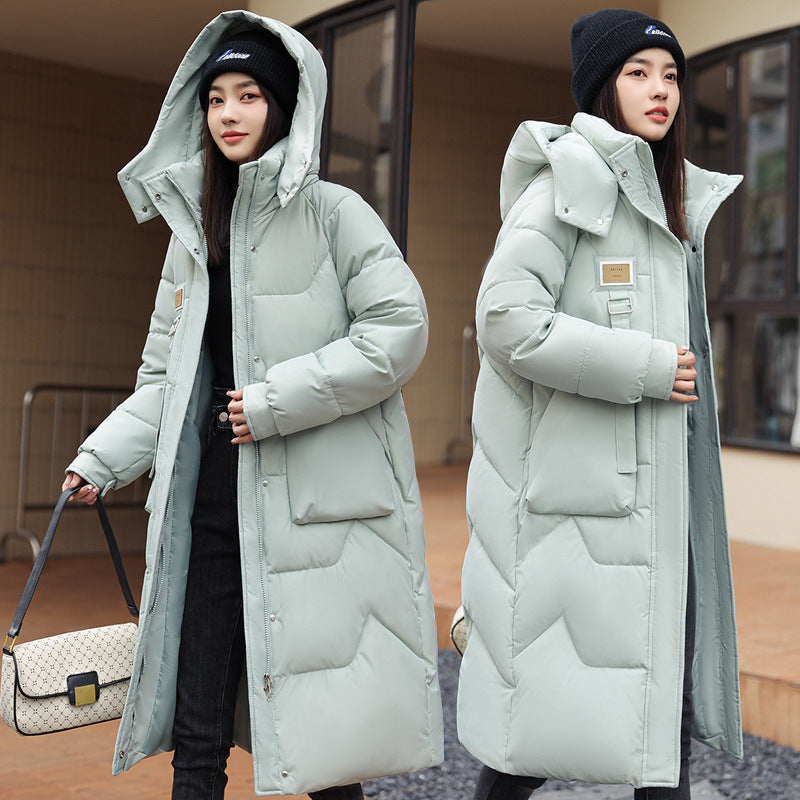 Quilted Puffer Coat with Detachable Hood