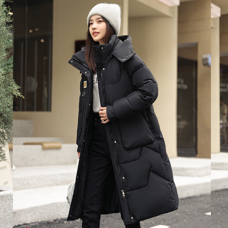 Quilted Puffer Coat with Detachable Hood