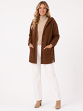 Hooded Corduroy Jacket with Patch Pockets