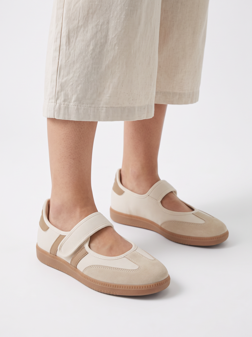 Mary Jane Trainers with Contrast Stripes