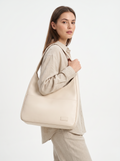 Compact Structured Shoulder Bag in White