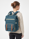2-in-1 Laptop Backpack with Detachable Lunch Box in Blue