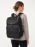 Insulated Quilted Lunch Backpack 17L in Black