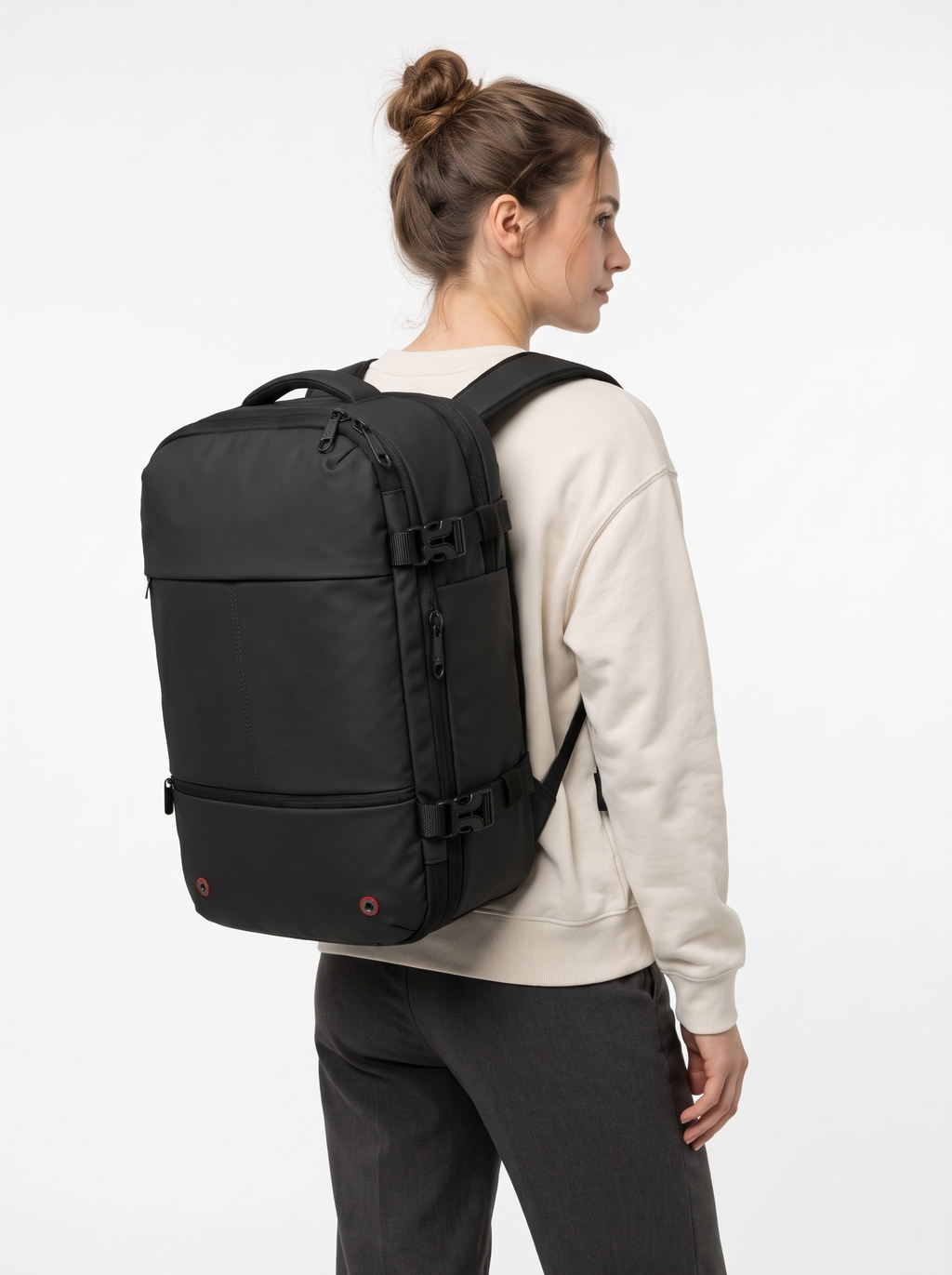 Compression Travel Backpack 60L in Black