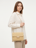 Woven Crossbody Clutch with Chain Strap