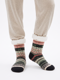 Women's Nordic slipper socks in black