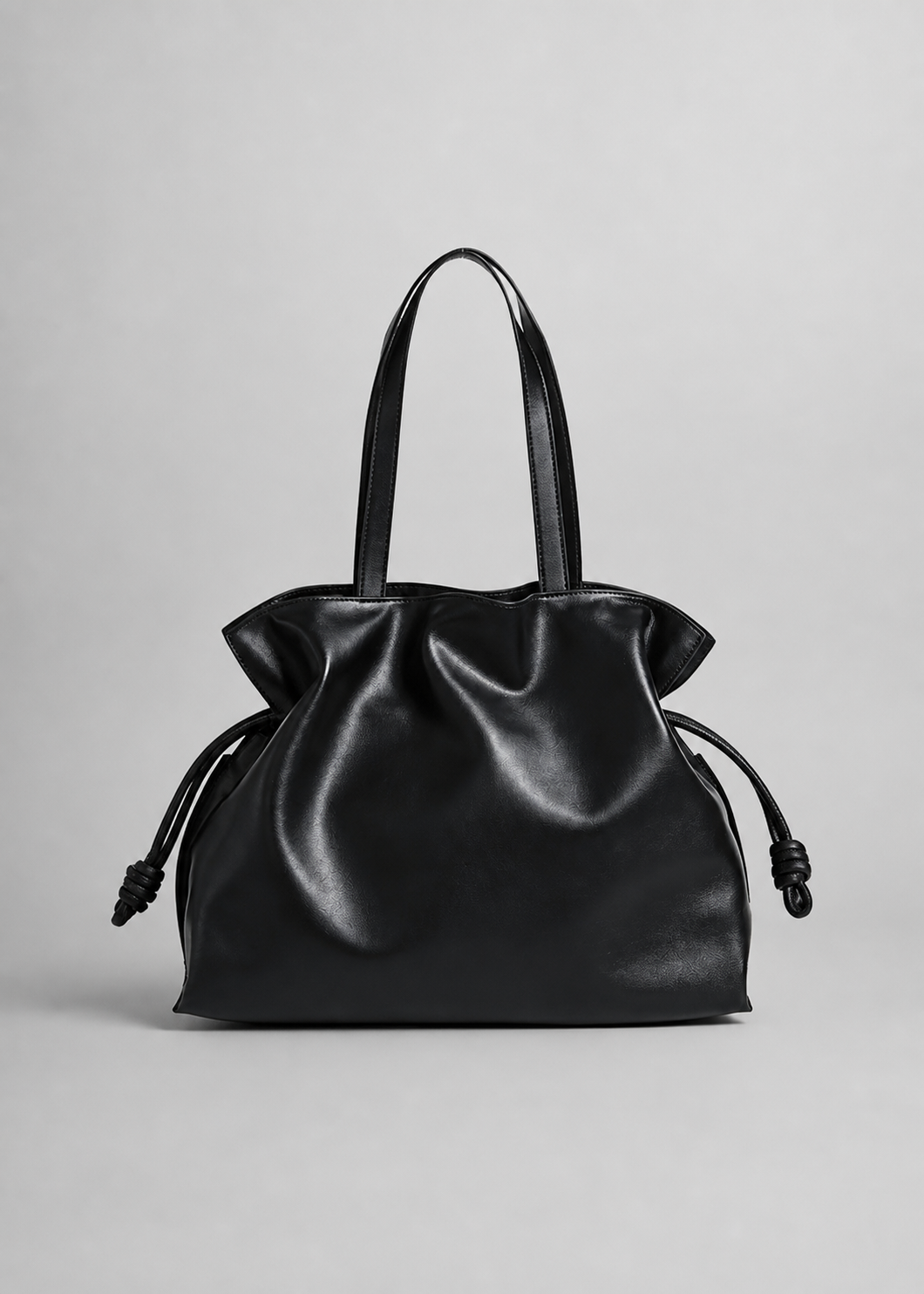 Ruched Leather Cloud Bag