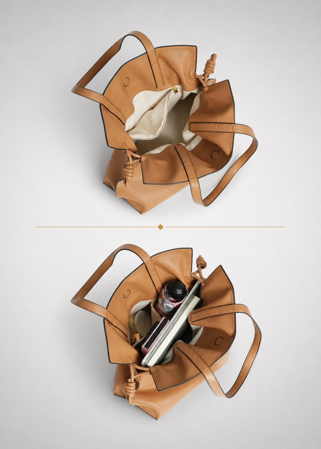 Ruched Leather Cloud Bag