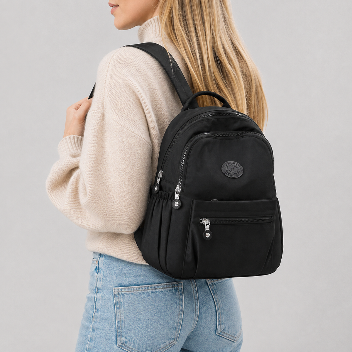 Lightweight Zip Pocket Backpack
