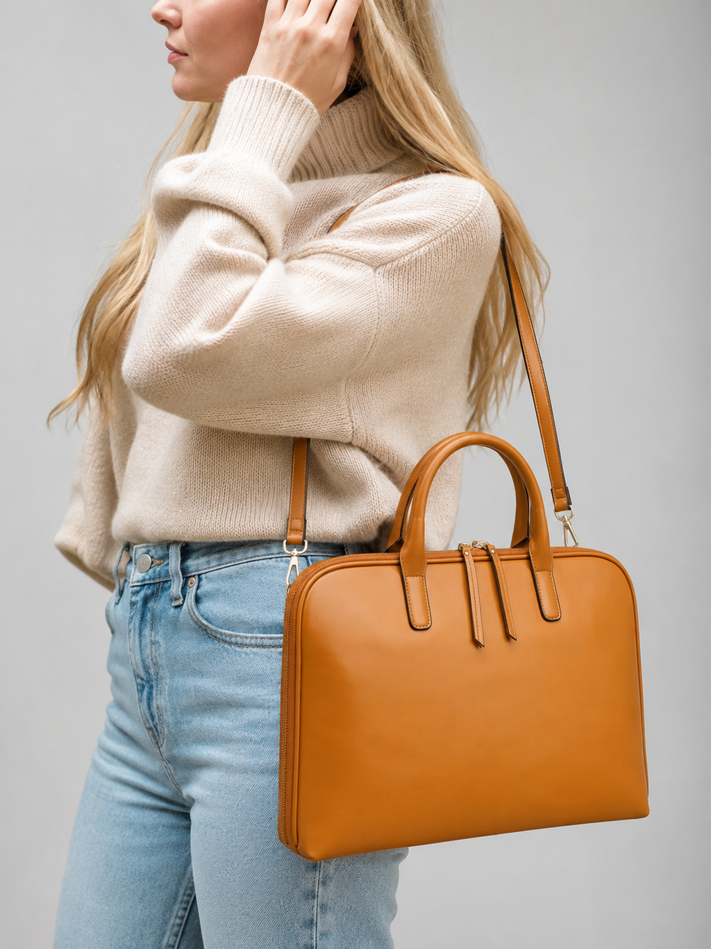 Leather Laptop Briefcase