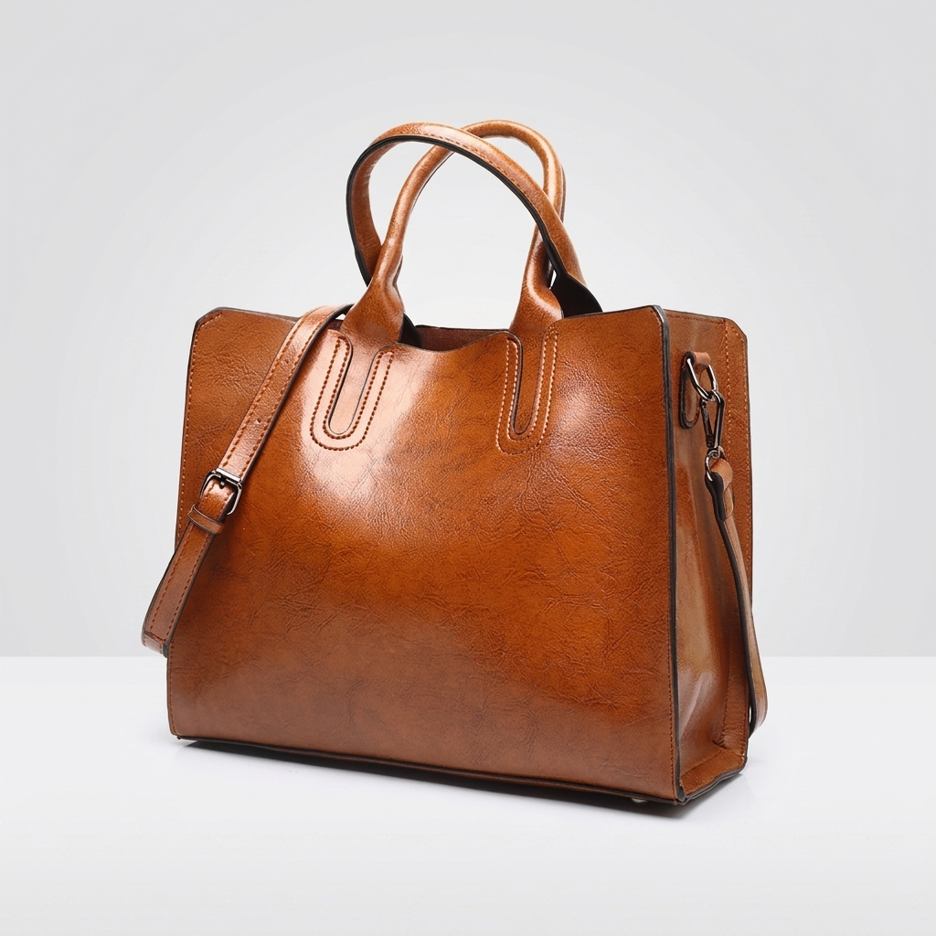 Structured Vegan Leather Tote