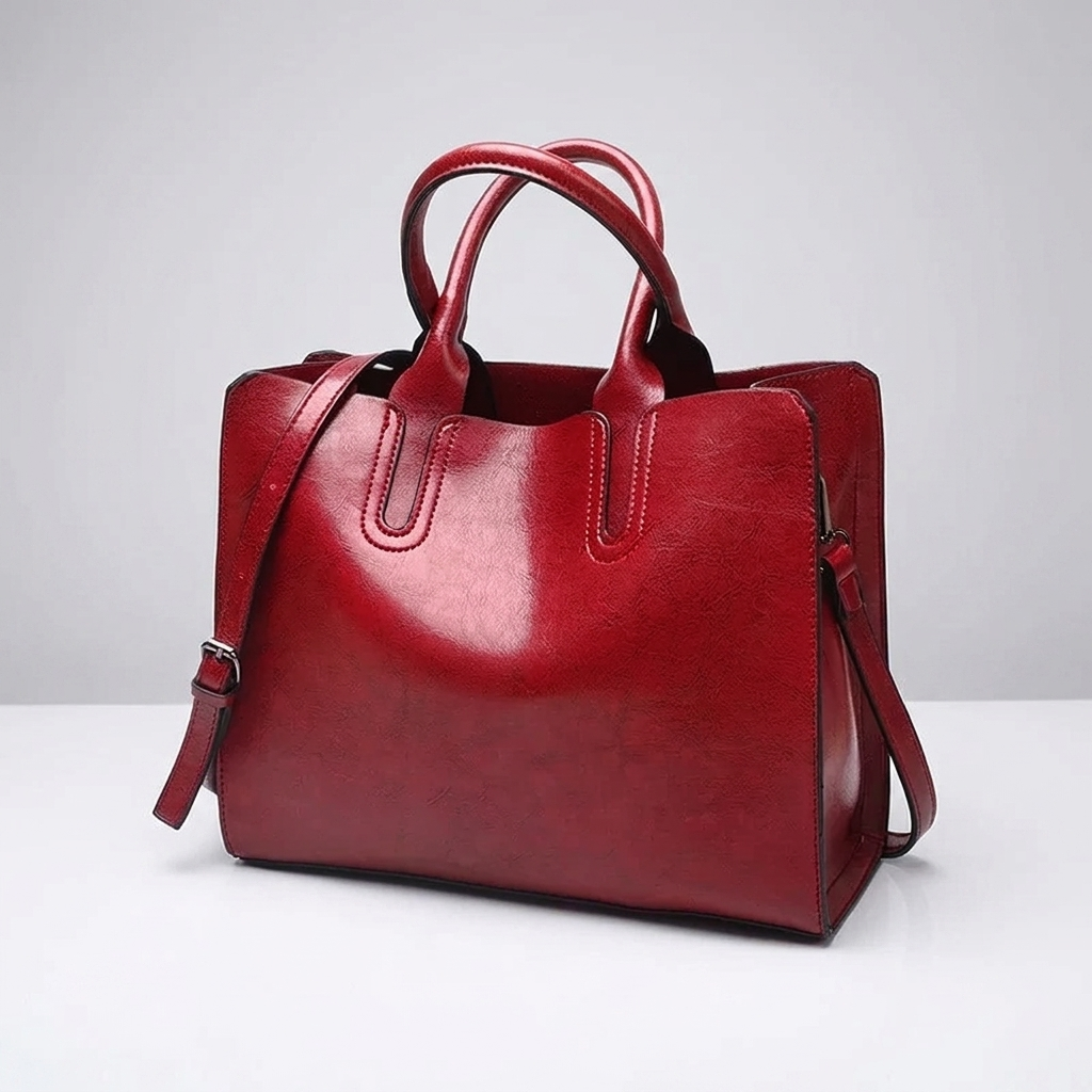 Structured Vegan Leather Tote