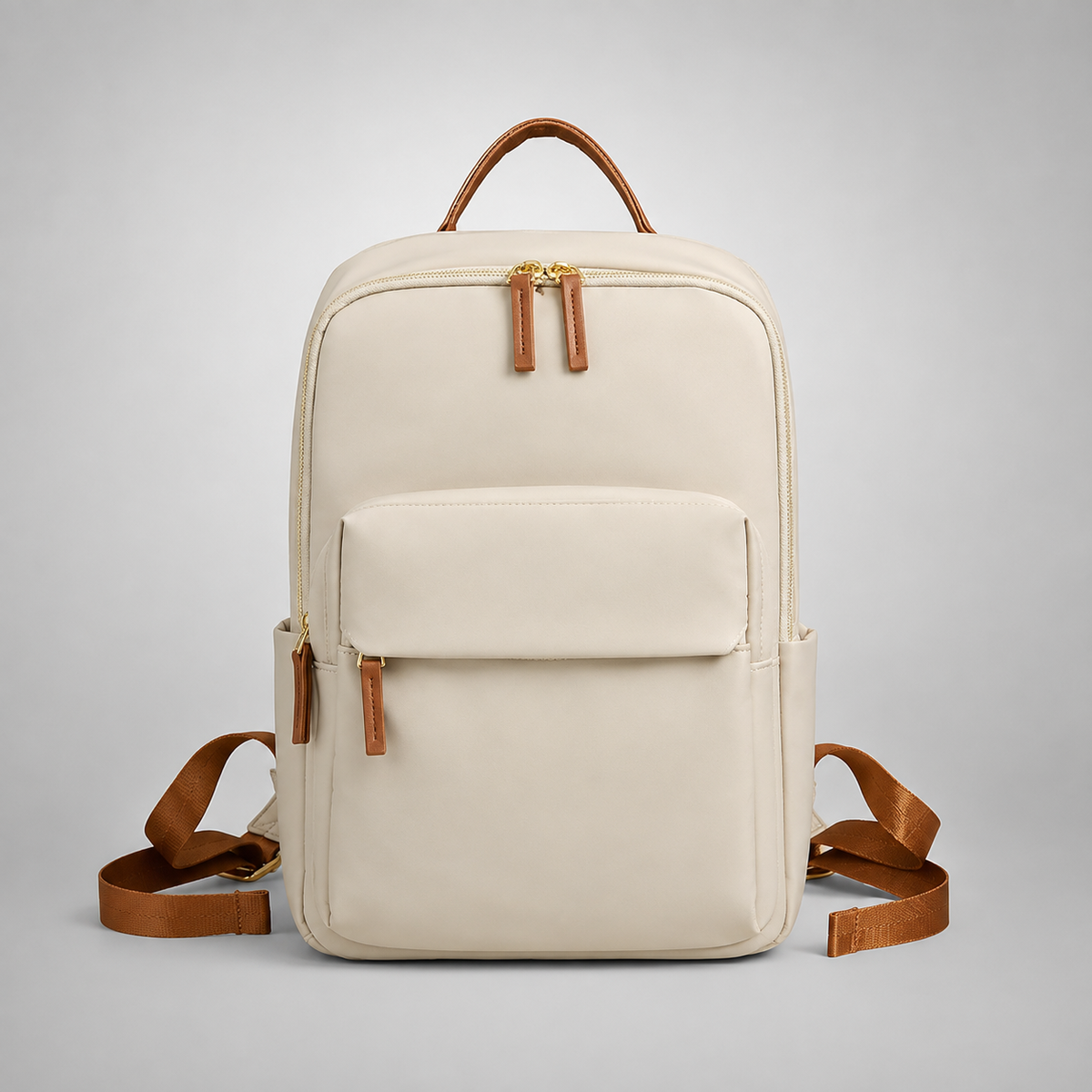 Laptop Backpack with Tan Trim