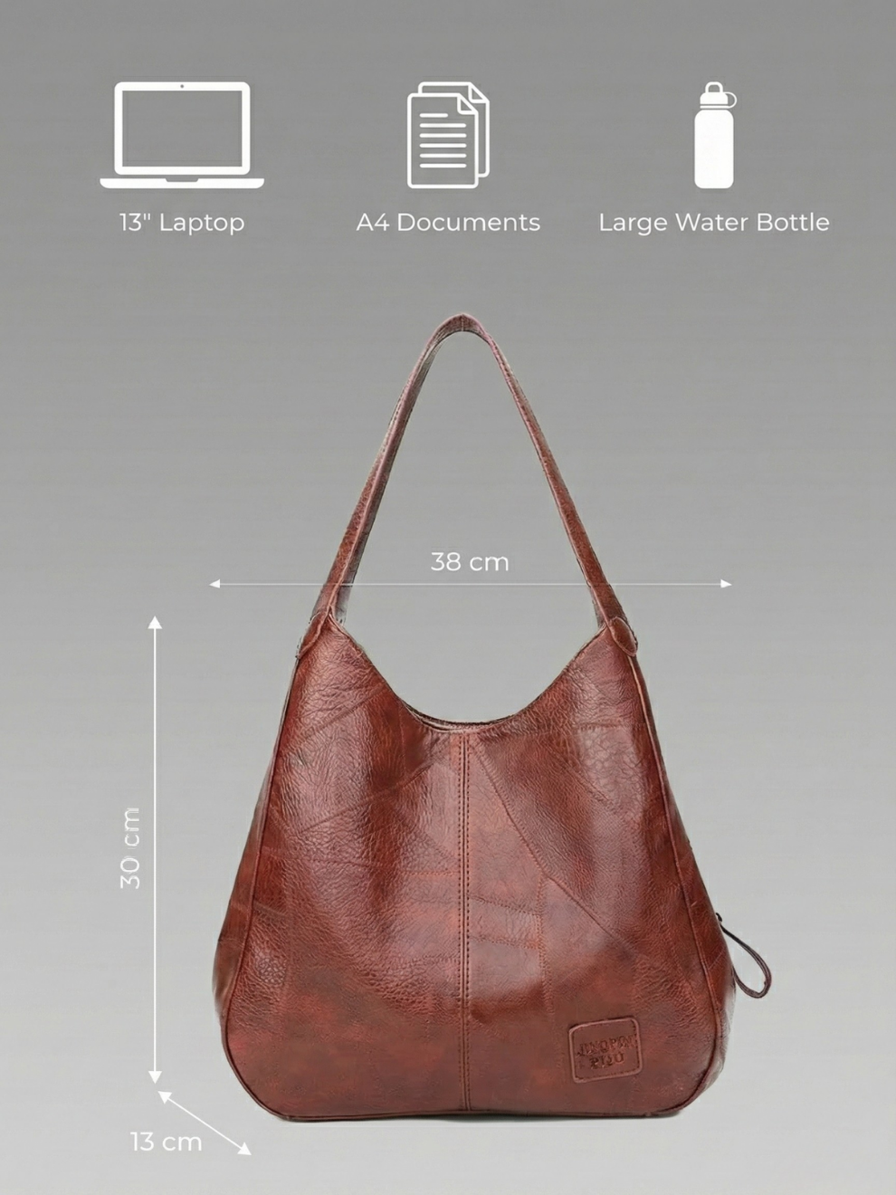 Vegan Leather Work Tote