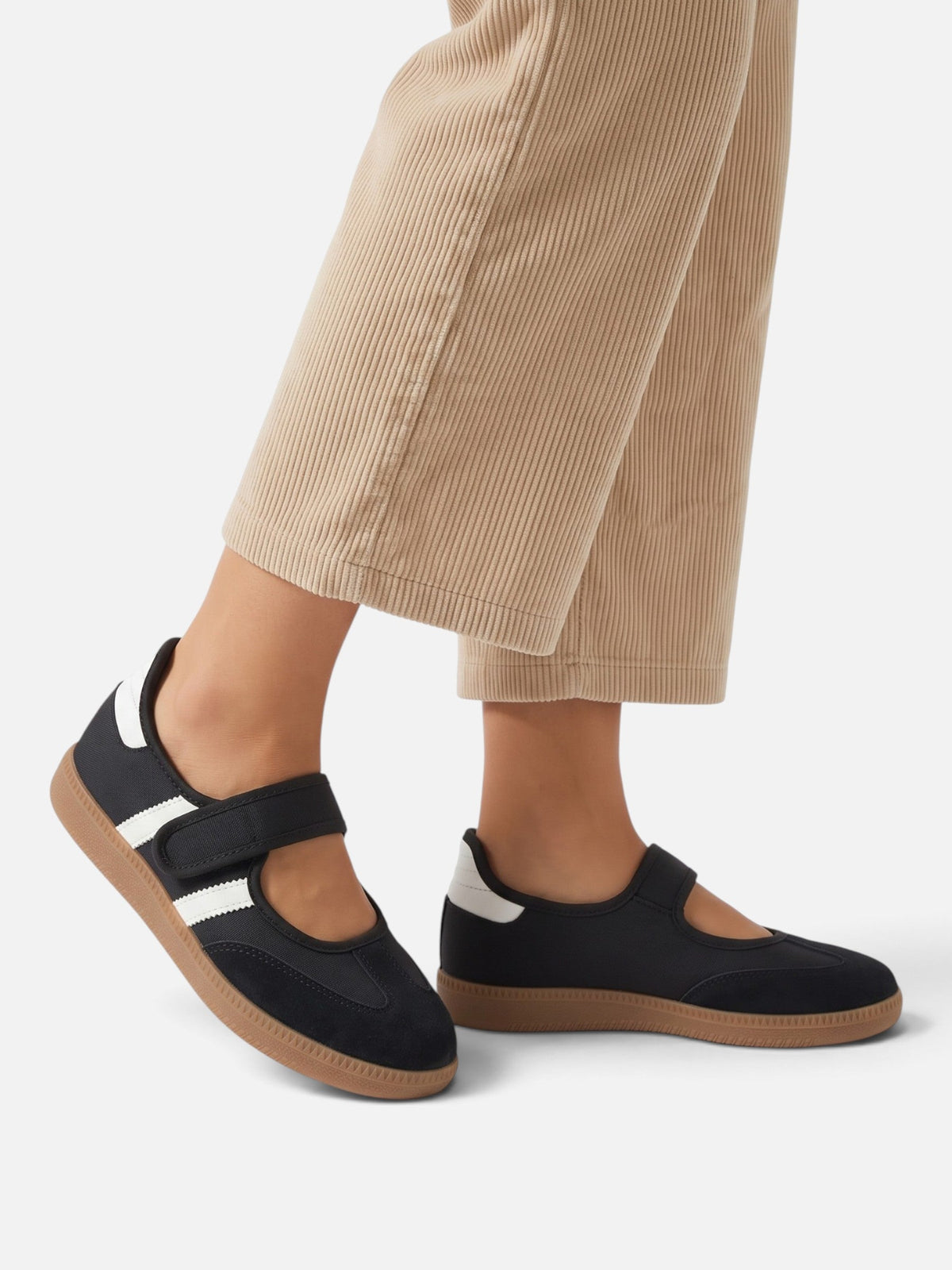 Mary Jane Trainers with Contrast Stripes