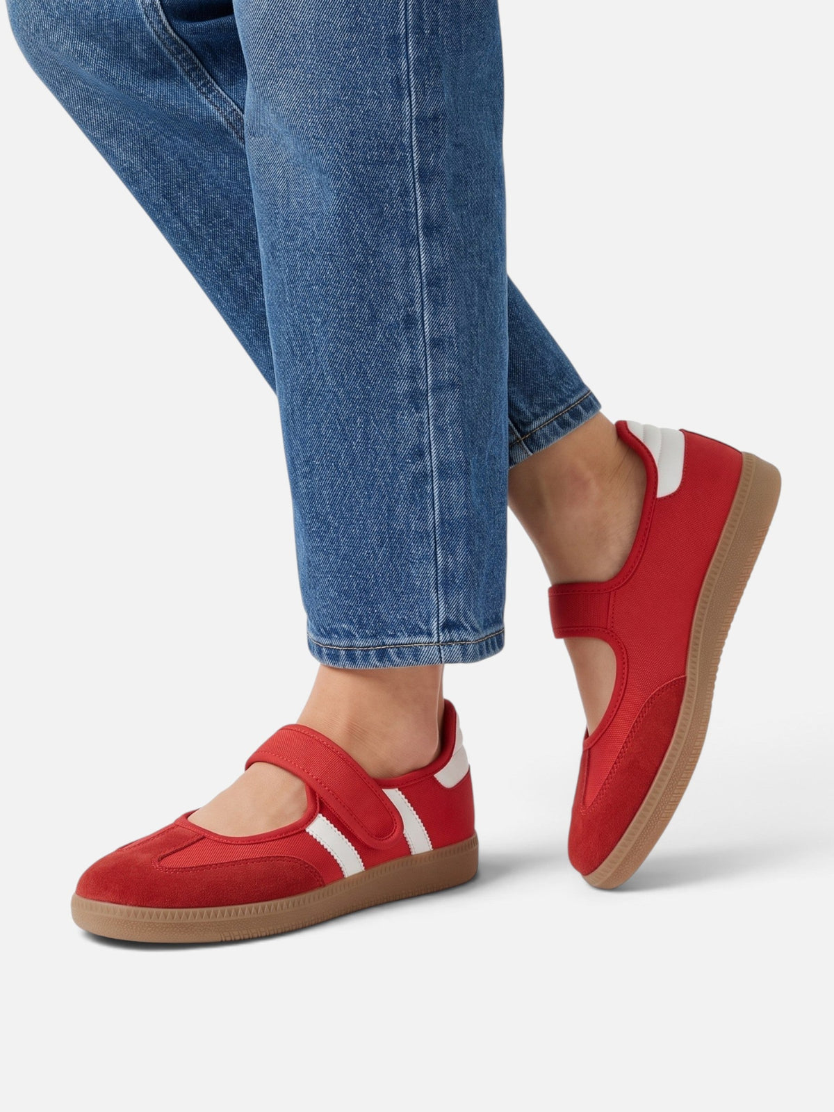 Mary Jane Trainers with Contrast Stripes