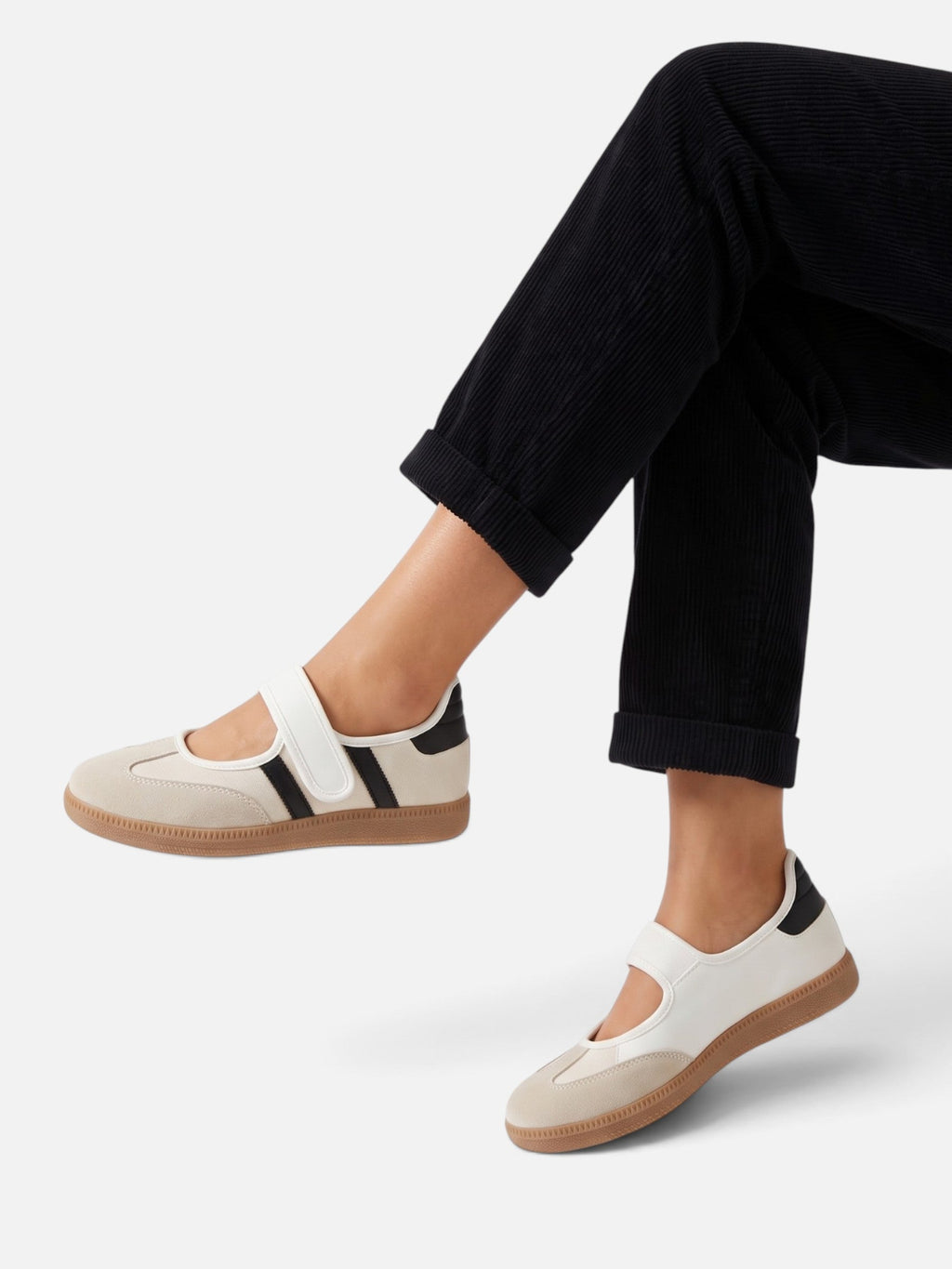 Mary Jane Trainers with Contrast Stripes