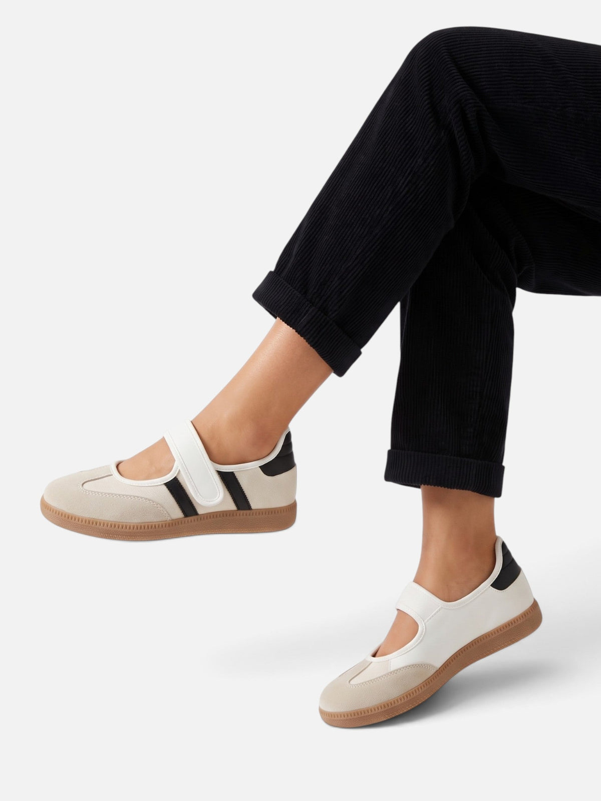 Mary Jane Trainers with Contrast Stripes