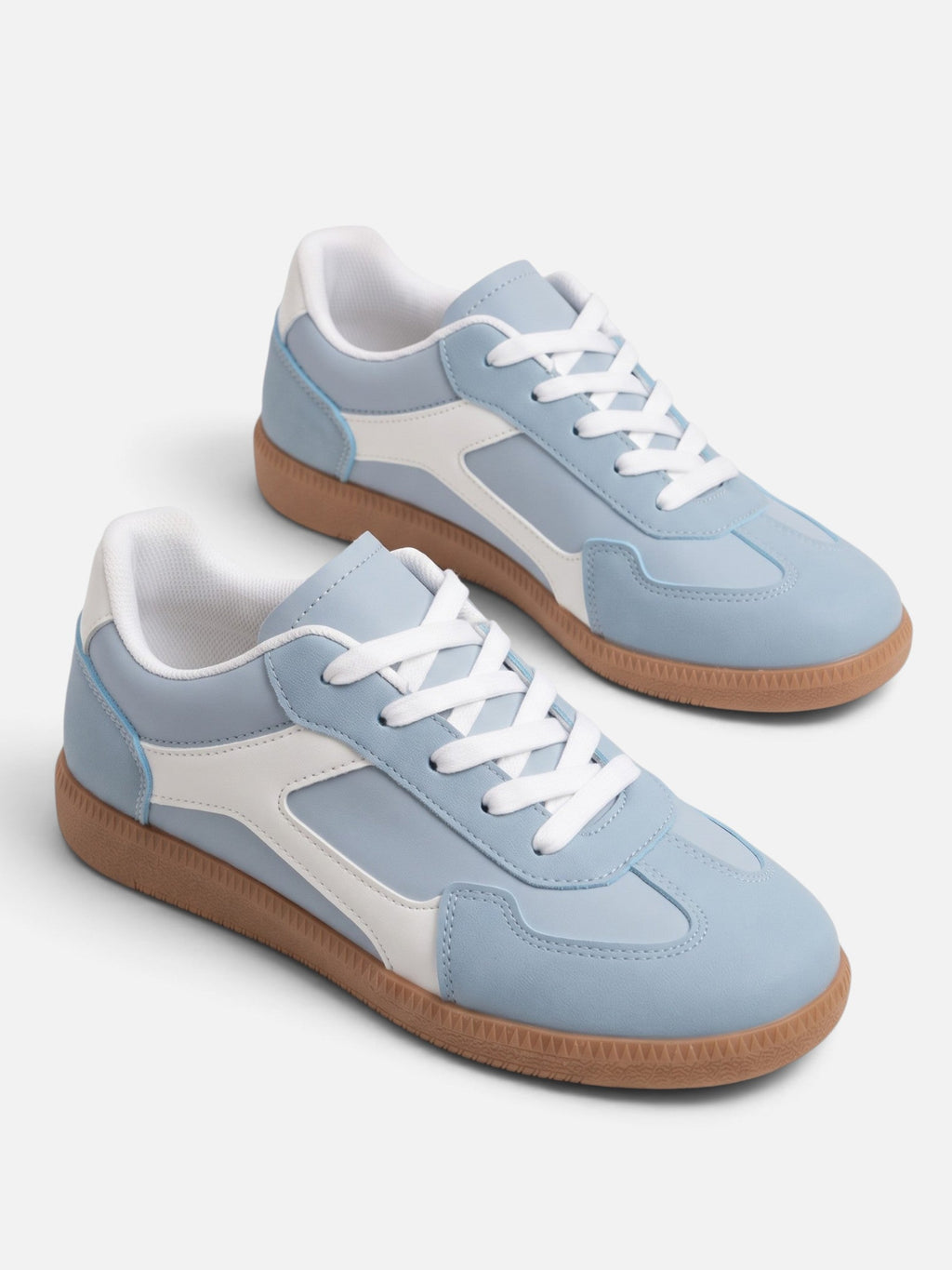 Two-Tone Panelled Retro Trainers